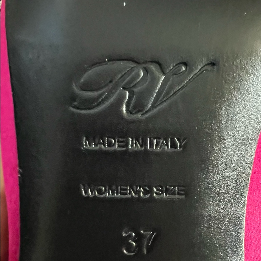 Roger Vivier Paris Satin Block Heel Pump Size 37 - Picture 4 of 5